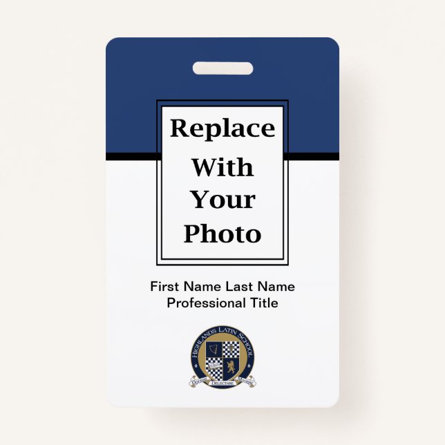 Budget Business Logo Employee Badges And Barcode ID Badge (Front)