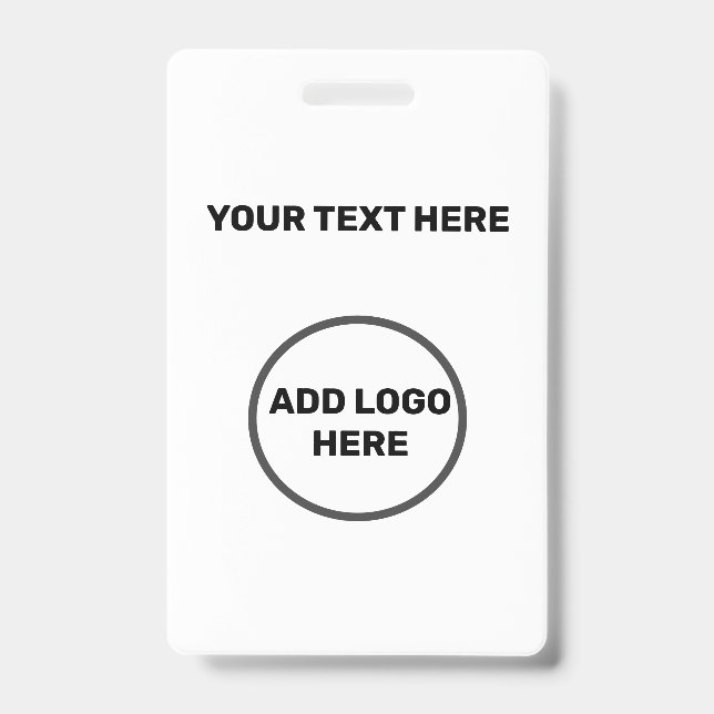 BUDGET BUSINESS LOGO EMPLOYEES SIMPLE MINIMAL ID BADGE (Front)