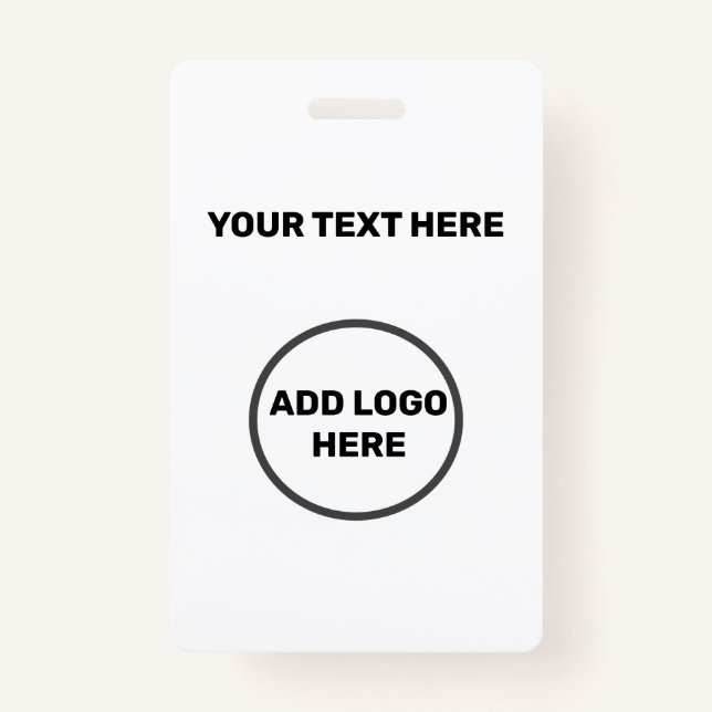 BUDGET BUSINESS LOGO EMPLOYEES SIMPLE MINIMAL ID BADGE (Front)