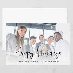 Budget Business Logo Photo Happy Holidays Card