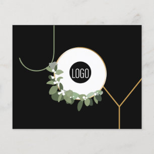 Budget Business Logo Wreath JOY Modern