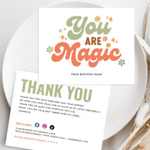 Budget Business Name You are Magic Retro Thank You