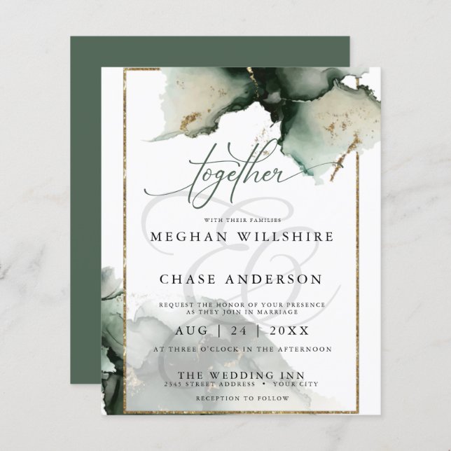 Budget But Beautiful Abstract Sage Green (Front/Back)