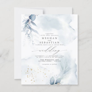 Budget But Beautiful Dusty Blue Foliage Watercolor
