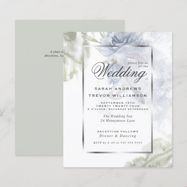 Budget but Beautiful Rustic Blue Roses (Front/Back)