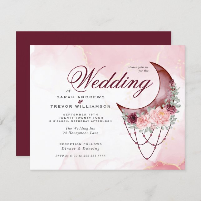 Budget But Beautiful Rustic Crescent Moon Mandala (Front/Back)