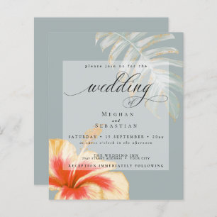 Budget But Beautiful Wedding CoralYellow Hibiscus