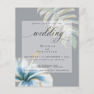 Budget But Beautiful Wedding Dusty Blue Hibiscus
