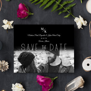 Budget BW Chic Minimalist Classic Photo Initials