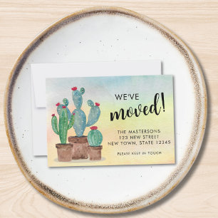 Budget Cacti Moving Announcement Card
