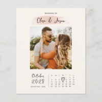 BUDGET calendar photo Save the Date Invitation