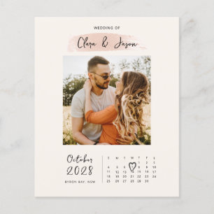 BUDGET calendar photo Save the Date Invitation Flyer