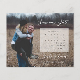 BUDGET Calendar photo Save the Date Invitation Flyer