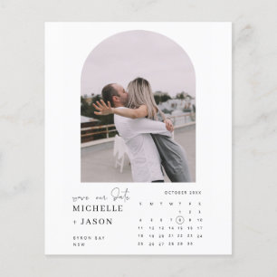 BUDGET calendar photo Save the Date Invitation Flyer