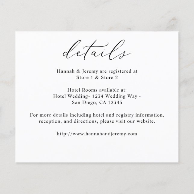 Budget Calligraphy Black & White Details Flyer (Front)