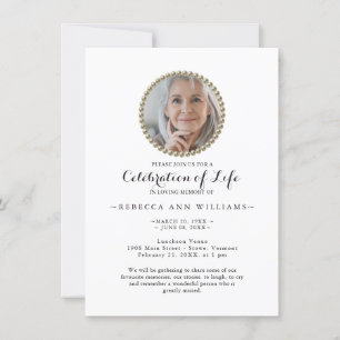 Budget Calligraphy Photo Celebration of Life Invitation