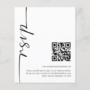 Budget Calligraphy QR Code Wedding RSVP