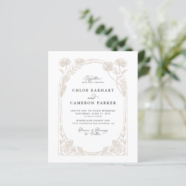 Budget Calligraphy Rose Orchard Garden Wedding (Standing Front)