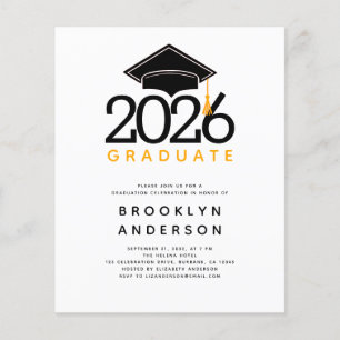 BUDGET Cap Graduation Celebration Invitation