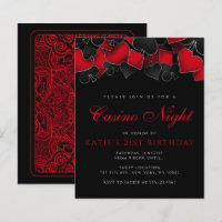 Budget Casino Night Party Invitations