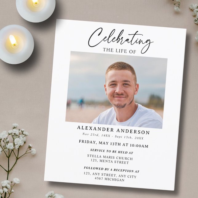 Budget Celebration of Life Black White Funeral (Creator Uploaded)