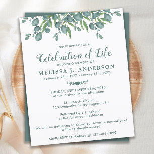 Budget Celebration Of Life Eucalyptus Greenery Inv