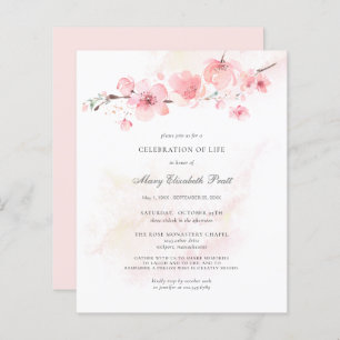 Budget Celebration of Life Funeral Pink Floral