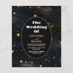 Budget Celestial Crescent Moon Gold Wedding