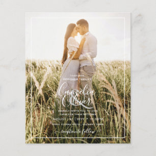 BUDGET CERISE PINK Modern Core Wedding Flyer
