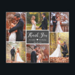 Budget Chalkboard Photo Collage Wedding Thank You  Flyer<br><div class="desc">Budget Modern, Rustic Chalkboard Hand Lettered Script 6 Multi Photo Collage Wedding Thank You Photo Cheap (Budget) Affordable Flyer. Stylish wedding thank you template featuring six (6) photo on the front and one (1) photo on the back side (used black white filter). With the text "thank you" in a swirly...</div>