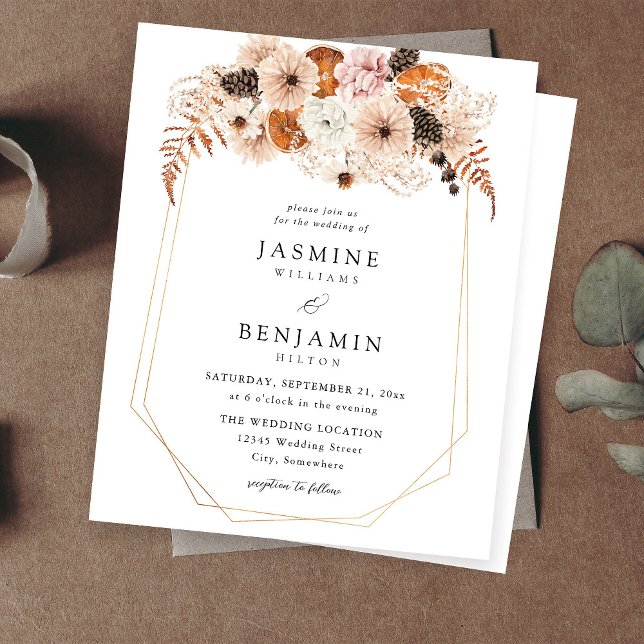 Budget Champagne BeigeOrange Rustic Floral Wedding (Creator Uploaded)