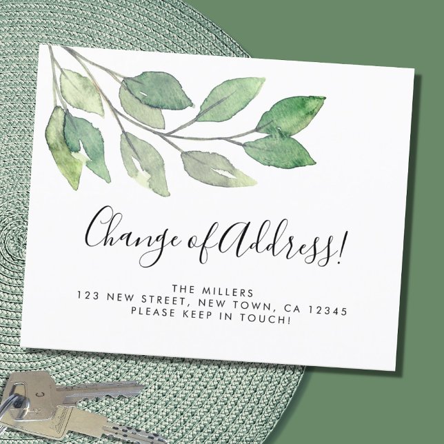 Budget Change of Address Foliage Announcement Card (Creator Uploaded)