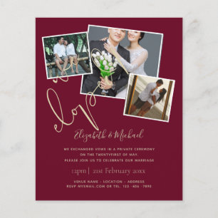 BUDGET Change of Wedding Plans, Date, Elopement