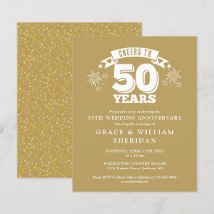 Budget Cheers To 50th Anniversary Invitation