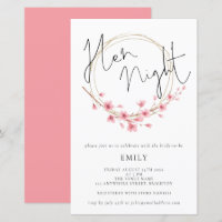Budget Cherry Blossom Sakura Hen Night Invitation
