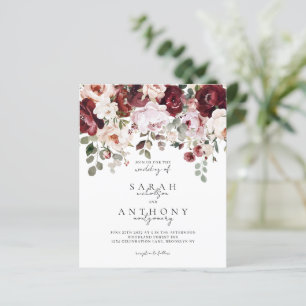 BUDGET Cherry Wine & Blush Moody Floral Wedding