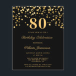 Budget Chic 80th Birthday Invitation<br><div class="desc">Budget Chic 80th Birthday Invitation</div>
