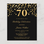 Budget Chic Black & Gold 70th Birthday Party<br><div class="desc">Budget Chic Black & Gold 70th Birthday Party</div>