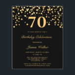 Budget Chic Black & Gold 70th Birthday Party<br><div class="desc">Budget Chic Black & Gold 70th Birthday Party</div>