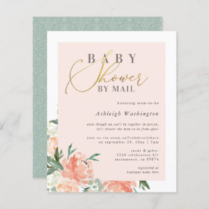 Budget Chic Blush Floral Gold Baby Shower By Mail