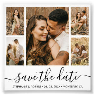 Budget Chic Calligraphy Photo Save The Date Print