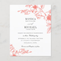 BUDGET Chic CORAL Magnolia Flower Branch Wedding 