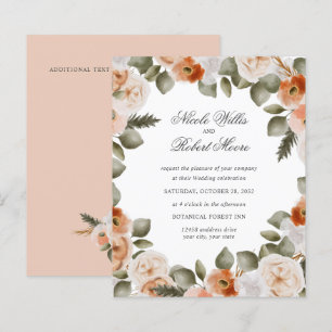 Budget Chic Orange Ivory Sage green floral Wedding