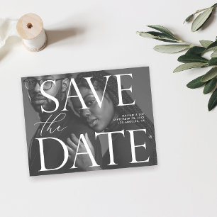 Budget Chic Photo LG Save the Date B&W Flyer