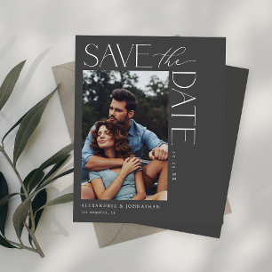 Budget Chic Stylish Mod Photo Save the Date 2 DGra