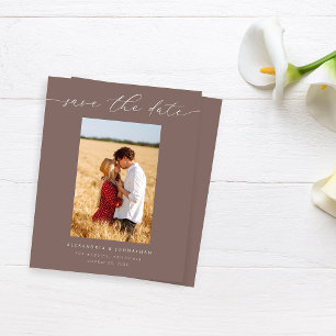 Budget Chic Stylish Mod Photo Save the Date 3 Tau