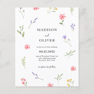BUDGET Chic Wildflower Foliage Watercolor Wedding