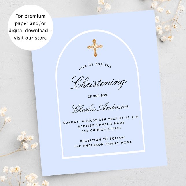 Budget christening light blue baby boy arch (Creator Uploaded)