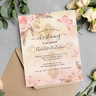 Budget christening pampas grass blush butterfly