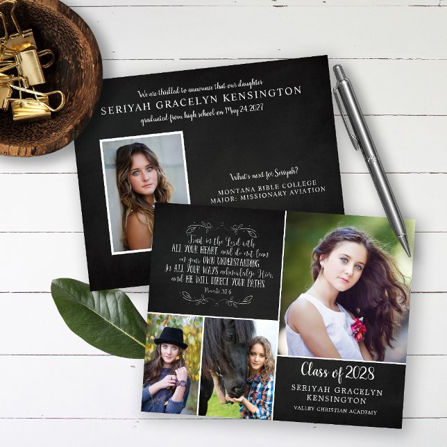 Budget Christian Graduation Announcement Verse (Creator Uploaded)